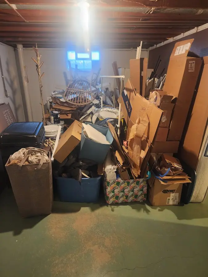 Roll-off dumpster container at job site for 8 Yard Dumpster Rental in Selinsgrove